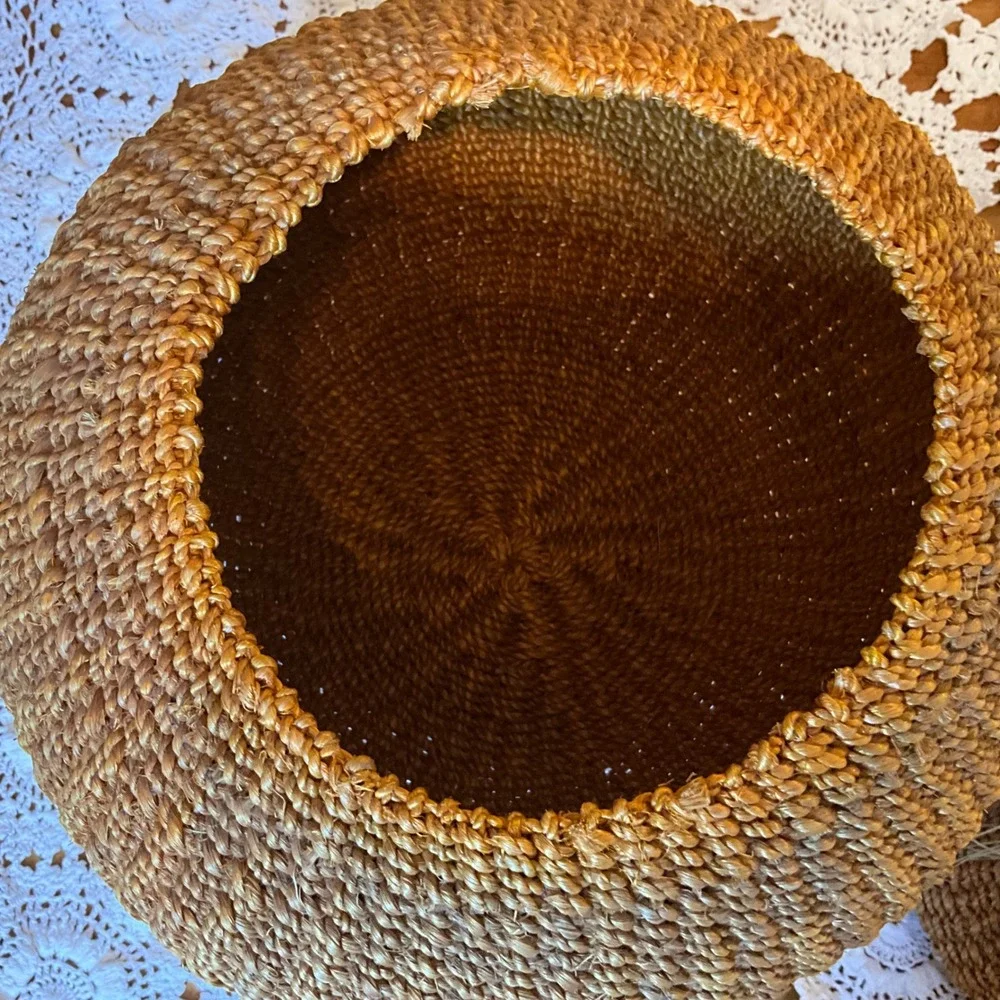 Woven Decorative Pumpkin Basket Lid Fall Autumn Harvest Thanksgiving Apprx 10.5